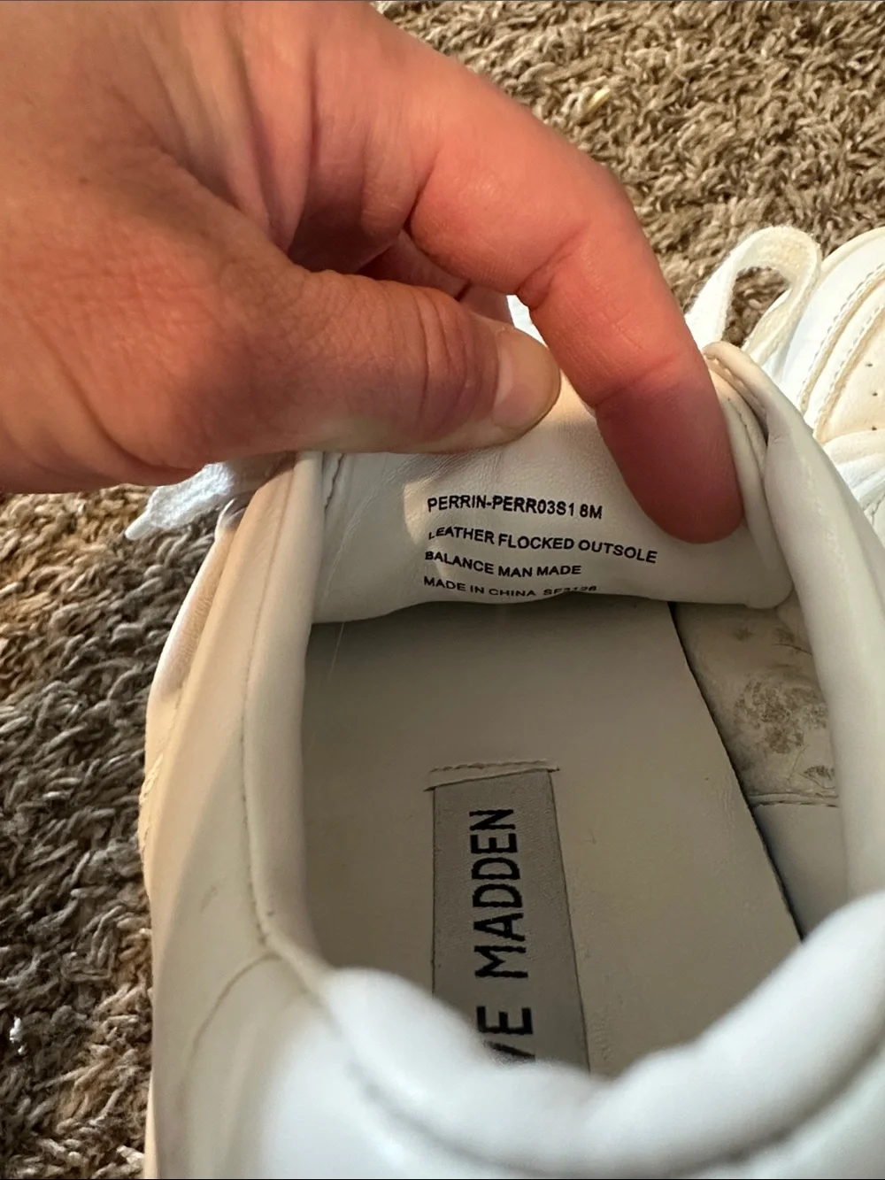 Steve Madden Perrin White Sneakers a